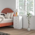 Miniatyrbillede 8 af 10: Kommode, skænk med 4 skuffer, skab af træmateriale, opbevaringsskab i moderne stil, skuffeskab, kommode, skab til stue, soveværelse, entre, 47 x 29 x