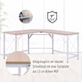 Pikkukuva 6 / 10: L-Desk Kulmapöytä Kulmapöytä Työpöytä Mdf Natural 150X150X76Cm