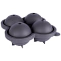 Miniatyrbillede 4 af 8: Form til fire store iskugler, 8 cm, sort termoplast