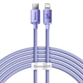 Pikkukuva 1 / 9: Kaapeli nopeaan lataukseen ja tiedonsiirtoon USB-C Iphone Lightning 20W 2m violetti
