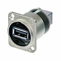 Pikkukuva 1 / 2: Käännettävä USB 2.0 sukupuolenvaihtaja (tyyppi A ja B), Nikkeli D-kotelo