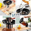 Miniatyrbillede 4 af 7: Varmebestandig glas tekande med infuser 1,5 l