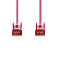 Miniatyrbillede 2 af 3: Kat 6 kabel | RJ45 Han | RJ45 Han | S/FTP | 15.0 m | Runde | LSZH | Pink | Plastikpose