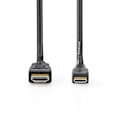 Pikkukuva 2 / 3: High Speed ​​HDMI ™ Kaapeli Ethernet | HDMI™ liitin | HDMI™ Mini | 4K@30Hz | 10.2 Gbps | 1.50 m | Pyöreä | PVC | Musta | Label
