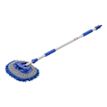 Miniatyrbillede 1 af 7: Vaskebørste chenille mikrofiber teleskopskaft 1,65 m blå