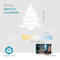 Miniatyrbillede 3 af 9: SmartLife jluelys | Snor | Wi-Fi | Varm til kølig hvid | 400 LED's | 20.0 m | Android™ / IOS