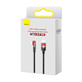 Pikkukuva 5 / 9: Kulmikas virransyöttökaapeli sivuilla USB-C-liittimellä Iphone Lightning 1m 20W punainen