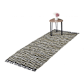 Miniatyrbillede 1 af 7: Klude tæppe læder & bomuld stribet