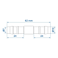 Miniatyrbillede 3 af 3: Vandslangetilslutning lige 10mm pr stk