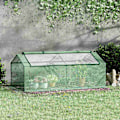 Miniatyrbild 3 av 10: Folieväxthus Med Fönster Växthustomathus Kallstomme 180 X 90 X 70 Cm Grön