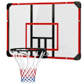 Miniatyrbillede 1 af 10: Basketball Bøjle, Basketball Board med Basket, Basketball Net med Basketball Board, Vægmonteret, Udendørs, Stål, 113 x 61 x 73 cm, Rød