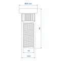 Pikkukuva 5 / 5: Pyörän pultti M12x1,5 uurrettu 14,5 mm