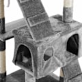 Miniatyrbillede 10 af 10: Kradsestolpe Xxl Cat Cave Ladder Klatretræ Multi-Level Grå 50X50X170Cm