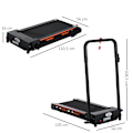 Miniatyrbillede 4 af 10: Elektrisk Løbebånd Med Lcd-Display, Foldbar Fitnessmaskine, 1-6 Km/T, Stål, Sort, 105 X 56 X 108,5 Cm