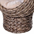 Miniatyrbild 10 av 10: Rattan Cat Basket Mysig Kattgrotta Med Kudde, Husdjurssäng Gjord Av Vattenhyacint, Mörkbrun, 42X33X52Cm