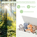 Miniatyrbillede 5 af 5: Legetøjskasse med sikkerhedshængsel trækiste til børn hvid