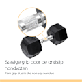 Pikkukuva 2 / 2: Orange Gym - Hex Dumbbell - 8kg - 2 kpl setti