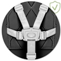 Miniatyrbillede 5 af 9: Nukido Elite foderstol, sort