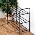Miniatyrbillede 5 af 11: Skohylde metal sort 3-plan 63x28x60 cm