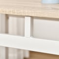 Miniatyrbillede 5 af 7: Spisegruppe 5-Delt Spisebordssæt Med Træfibre Mdf + Metal, Grå + Hvid, 1 Bord + 4 Stole