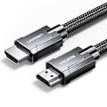 Pikkukuva 1 / 7: Kaapeli HDMI 2.1 8K 4K 3D 48Gbps HDR VRR QMS ALLM eARC QFT 2m harmaa