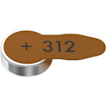 Miniatyrbillede 2 af 2: Høreapparatbatteri 312 / A312 / PR41 8-pak