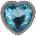 Miniatyrbillede 4 af 8: Intense - Aluminium Metal Anal Plug Blue Heart Størrelse L
