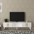 Miniatyrbillede 2 af 5: TV Stand Asel - Hvid, Guld