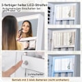 Pikkukuva 5 / 5: Korukaappi peilillä ja 3-värisellä LED-valolla 41,5 x 37 x 157 cm valkoinen