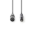 Pikkukuva 2 / 3: Balansoitu Audiojohto | XLR 3-Pin uros | 3.5 mm uros | Niklattu | 1.50 m | Pyöreä | PVC | Tummanharmaa | Pahvikotelo