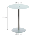 Miniatyrbillede 4 af 7: Sidebord i glas og rustfrit stål
