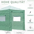 Miniatyrbillede 5 af 10: Drivhus drivhus tomathus med dør og vindue til oprulning, PE stål mørkegrøn 238 x 178 x 240 cm for optimal plantedyrkning