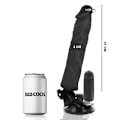 Pikkukuva 3 / 7: Basecock - Realistic Vibrator Remote Control Musta 21 cm -O- 4 cm