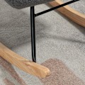 Miniatyrbillede 10 af 10: Gyngestol, accentstol, afslapningsstol med berberfleece, til soveværelse, op til 120 kg, mørkegrå, 71x92x101 cm