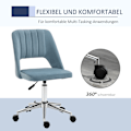 Miniatyrbillede 7 af 10: Kontorstol Drejestol Skrivebordsstol Højdejusterbar 360° Roterbar Kammusling Design Foam Velvet Polyester