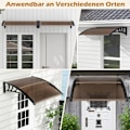 Miniatyrbild 3 av 5: 122 x 99 cm skärmtak för ytterdörr skärmtak ytterdörr skärmtak skrivbord skärmtak brun