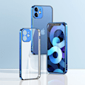 Pikkukuva 9 / 9: Ultraohut läpinäkyvä kotelo metallikehyksellä iPhone 12 mini mustalle