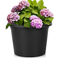 Miniatyrbillede 1 af 8: Havekrukke i plast sort rund 34 cm