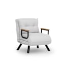 Miniatyrbillede 8 af 9: 1-sædet sovesofa Sando Single - Teddy stof - Hvid