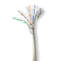 Pikkukuva 1 / 3: Verkkokaapeli | CAT6a | Kiinteä | S/FTP | Kupari | 100.0 m | Sisäkäyttöön | Pyöreä | LSZH | Harmaa | Pakkaus