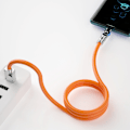 Pikkukuva 3 / 8: Vahva kulmakaapeli iPhonelle USB-A - Lightning 30W 1m 180 rotation oranssi