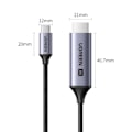 Pikkukuva 9 / 9: USB-C - HDMI 2.1 8K 60 Hz sovitinkaapeli, 1,5 m harmaa