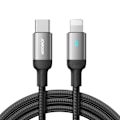 Miniatyrbild 1 av 9: Kabel för iPhone USB-C - Lightning A10 Series 20W 1,2m svart