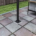 Miniatyrbillede 8 af 10: Parasolstativ af beton, udkraget paraplystativ, firkantet paraplyholder, stativ til udkraget paraply 113/92 mm, paraplyvægt til altan, terrasse, have,