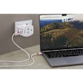 Miniatyrbild 4 av 6: Reseadapter 2-polig världsreseadapter med integrerad Dual USB-laddare (1x USB C & 1 x USB) 45 Watts strömförsörjning