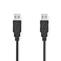 Pikkukuva 1 / 3: USB kaapeli | USB 2.0 | USB-A Uros | USB-A Uros | 480 Mbps | Niklattu | 5.00 m | Pyöreä | PVC | Musta | Label