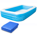 Miniatyrbillede 2 af 8: Familie oppustelig pool 305 x 183 x 56 cm 2-i-1 Bestway 54009