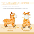 Pikkukuva 6 / 10: 2-In-1 Keinuhevonen Pyörät Keltainen Pehmo Cabriolet 63X38X63Cm