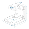 Miniatyrbillede 6 af 6: Kopholder foldbar justerbar sort