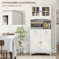 Pikkukuva 8 / 10: Keittiön kaappi korkea kaappi mikroaaltouunihyllyllä, 2 kaappia, 2 laatikkoa, vitriini kaappi säädettävillä hyllyillä, kallistussuoja, buffetkaappi ol